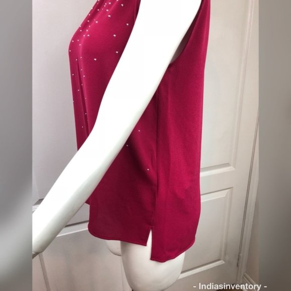 Michael Kors Embellished Draped Front Top - Picture 3 of 4